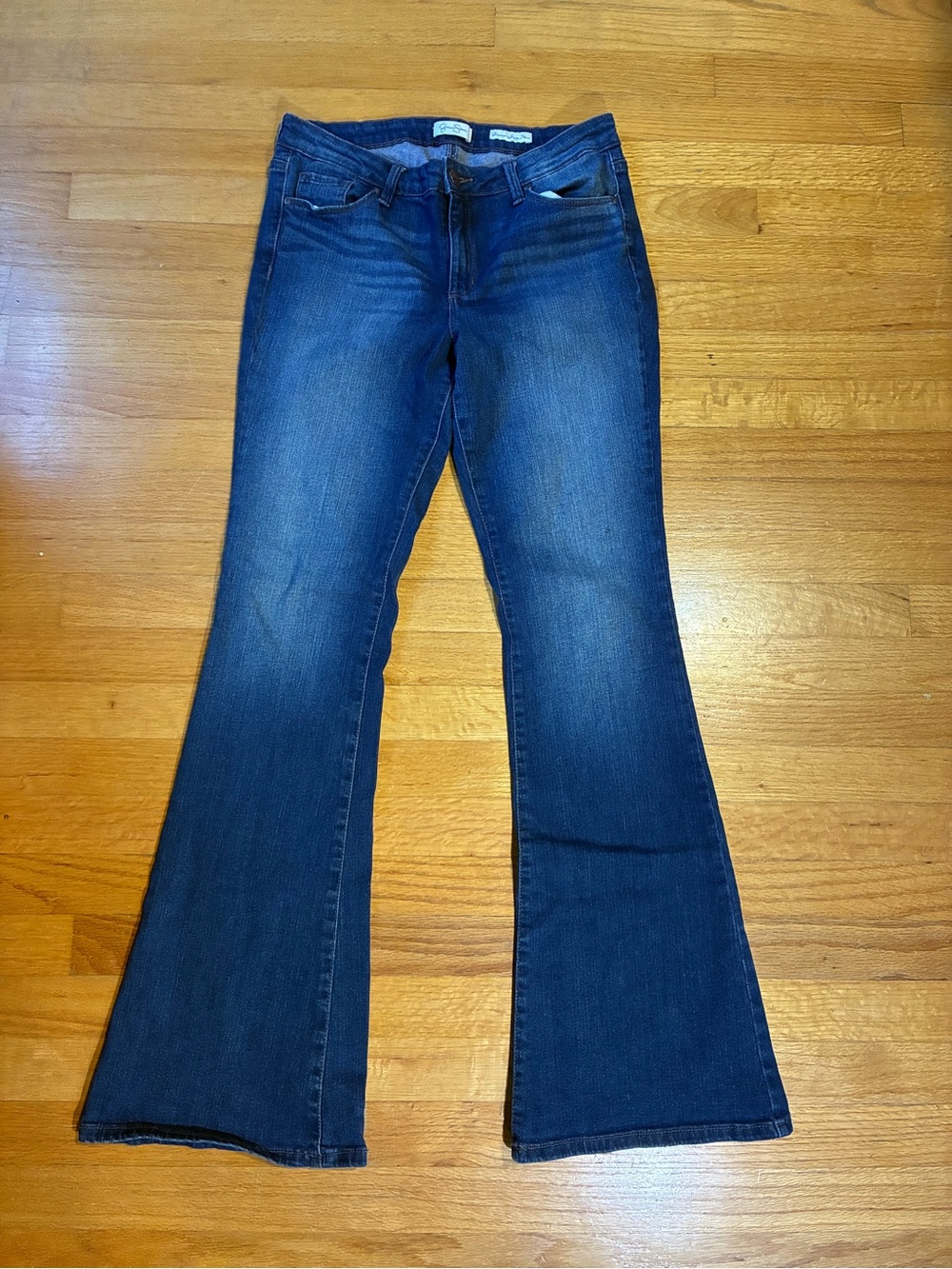 Jessica Simpson Dreamer Skinny Flare Jeans Dark Wash Stretch Denim Women's 31